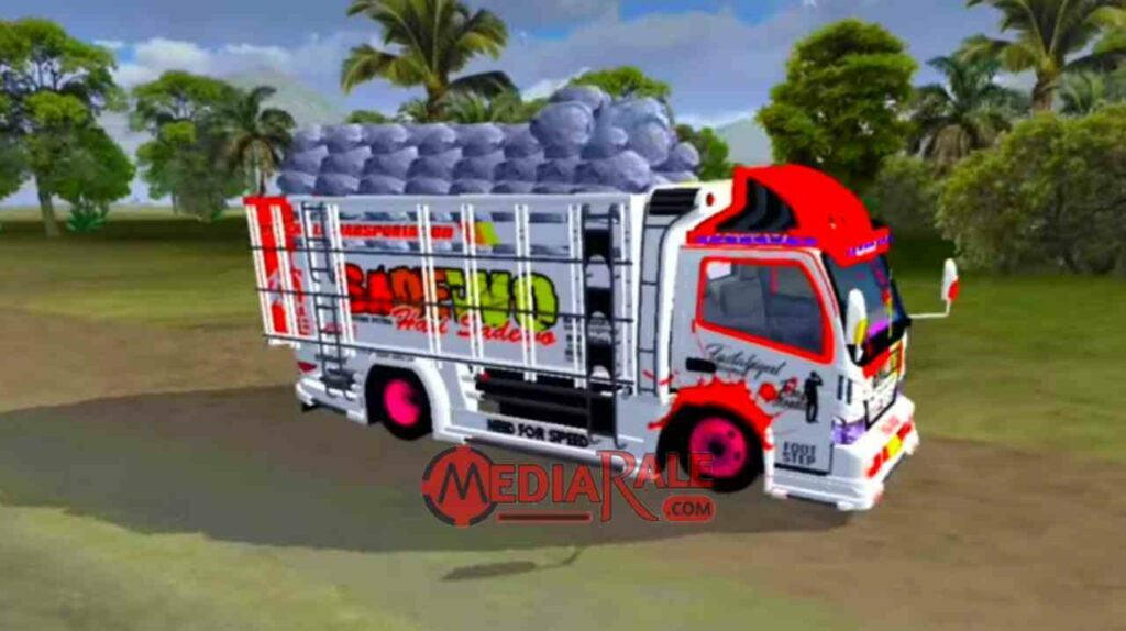 Mod BUSSID Truck Canter Full Strobo