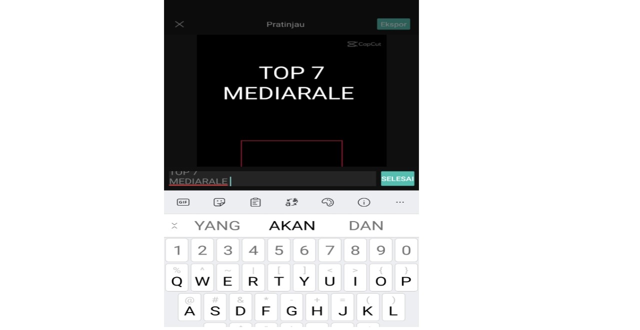cara edit teks tulisan template capcut