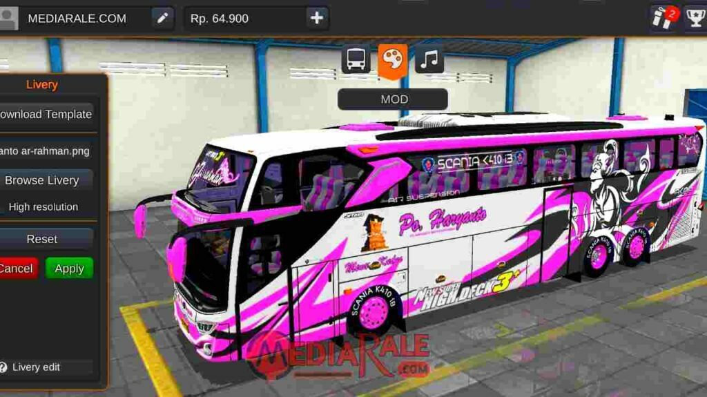 mod bussid bus po haryanto