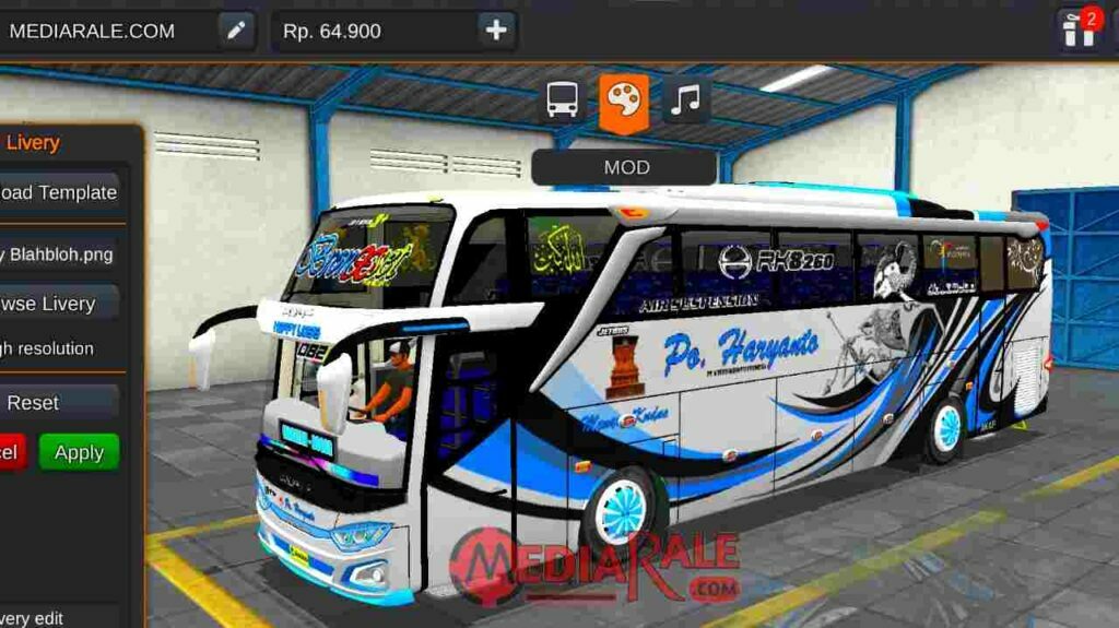 mod bussid bus po haryanto
