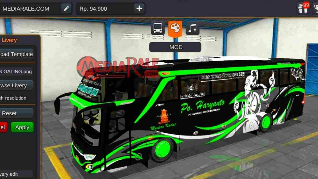 mod bussid bus po haryanto