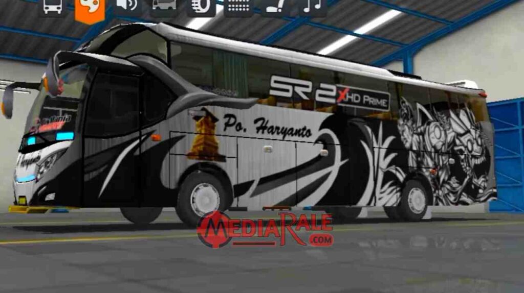 Livery Arjuna XHD PO Haryanto Silvery Black