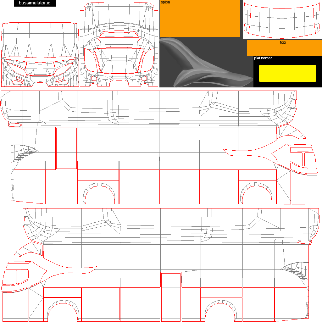 Template Livery BUSSID XHD