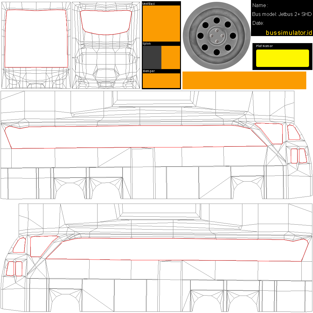 Template Livery BUSSID Nakula SHD