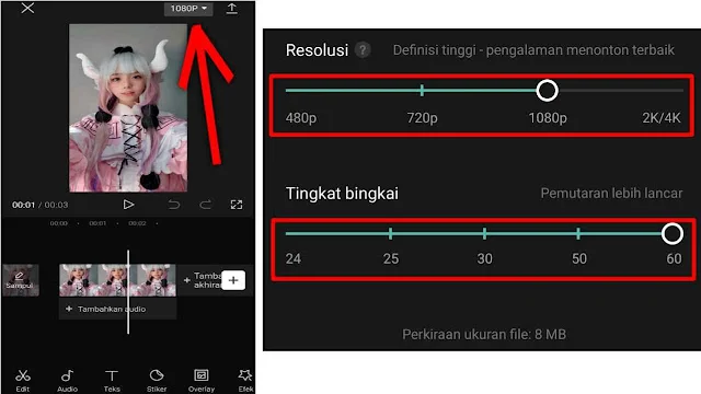 Cara Membuat Video Menjadi HD di CapCut cara mengatur kualitas video jadi HD di CapCut