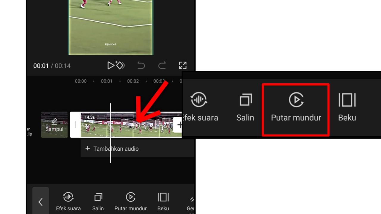Cara Reverse Video di CapCut